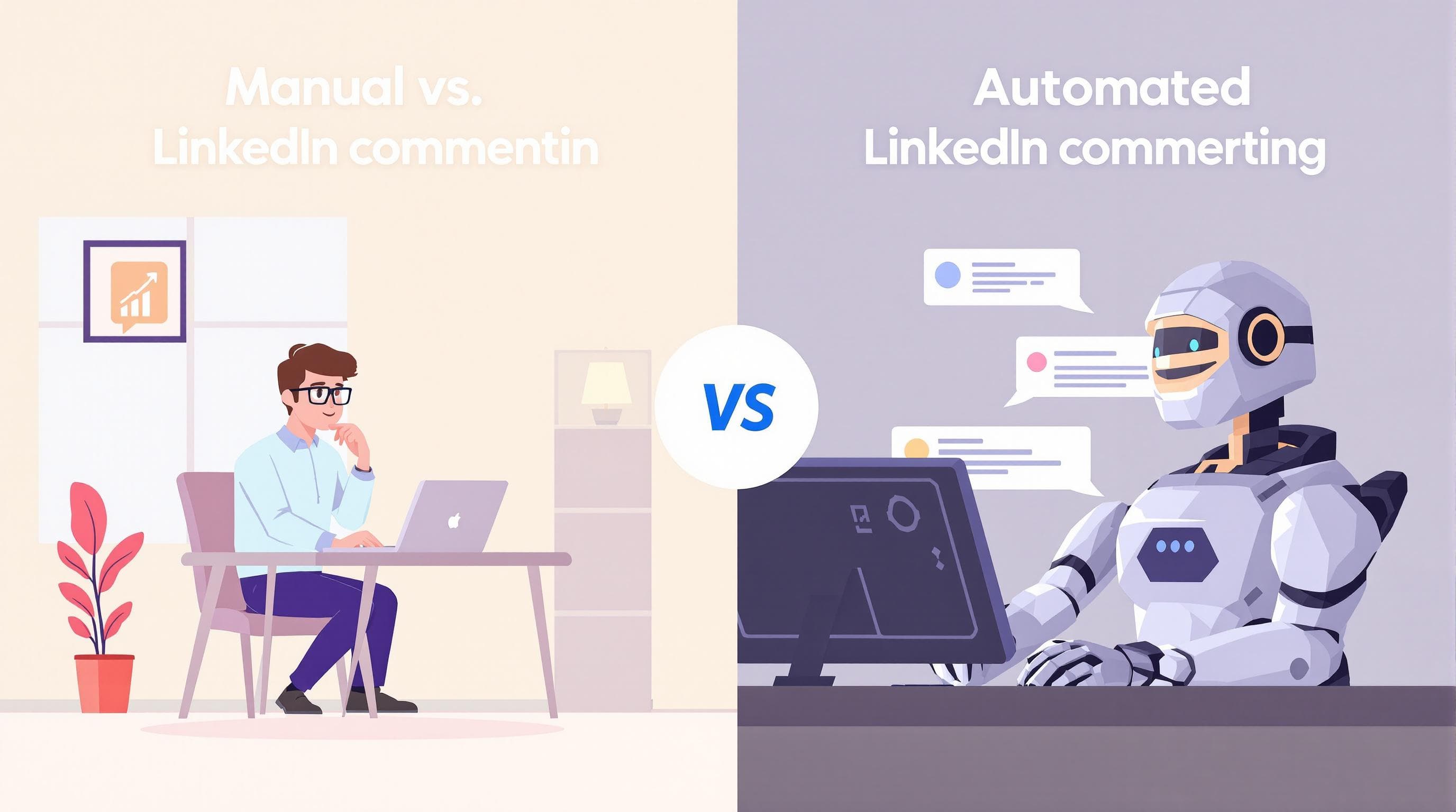 Manual vs Automated LinkedIn Commenting: Pros and Cons